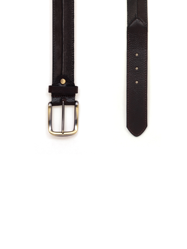 کمربند مردانه غیر رسمی چرم و کتان