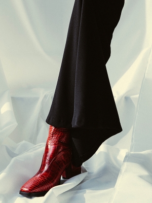 بوت پاشنه دار زیپی