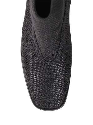 بوت پاشنه دار زیپی پارچه ای