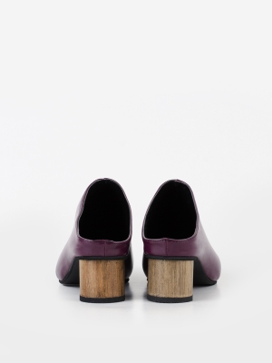 نعلین وگن پاشنه چوبی