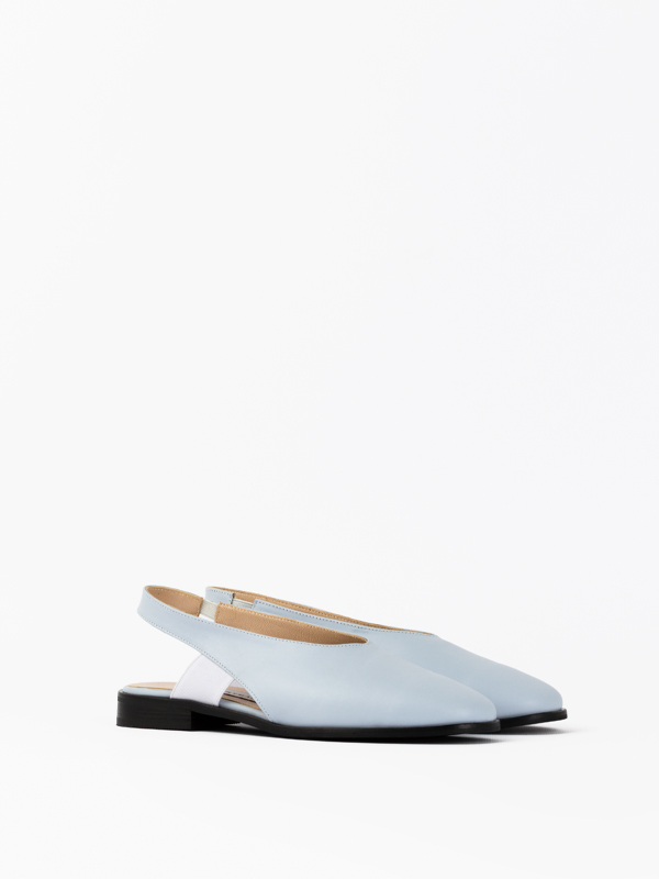 پامپ زنانه پشت باز آبی روشن