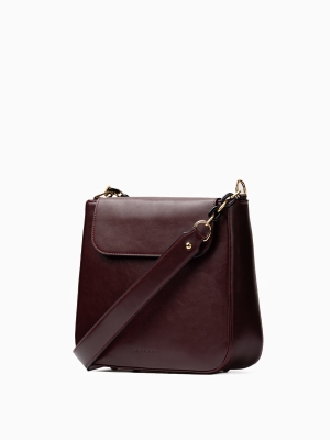 کیف زنانه دوشی زرشکی