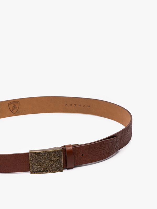 کمربند 4 سانت پلاکی کروکو عسلی