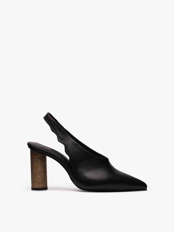 اسلینگ بک پاشنه چوب نوک تیز مشکی سافتی