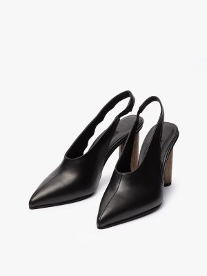 اسلینگ بک پاشنه چوب نوک تیز مشکی سافتی