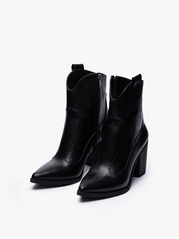 بوت کابوی نوک تیز زنانه مشکی سافتی