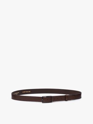 کمربند  3.5 سانت  قهوه ایی ساده S