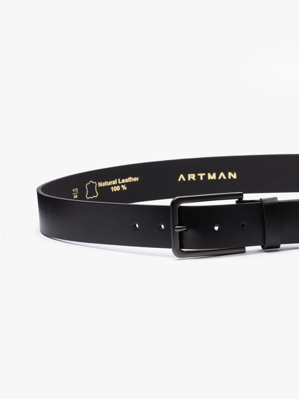 کمربند 4 سانت ساده مشکی