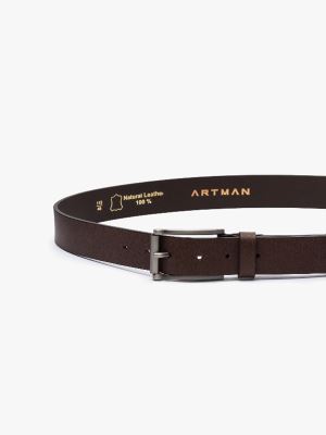 کمربند 3.5 سانت ساده قهوه ایی