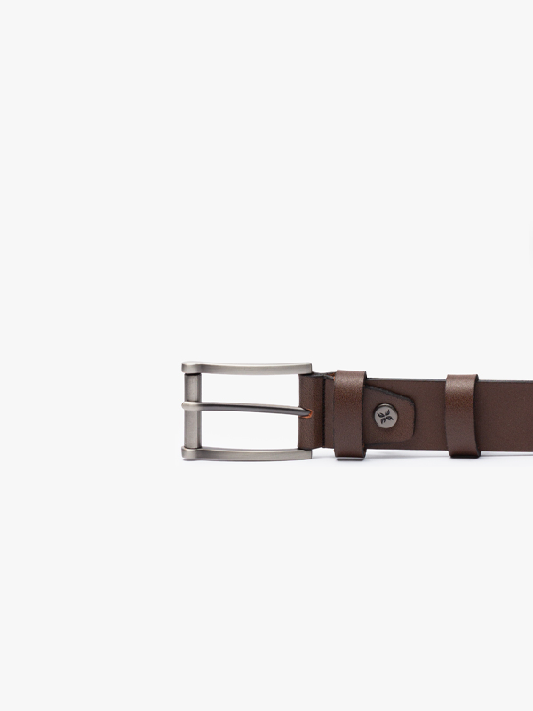 کمربند 3.5 سانت ساده قهوه ایی