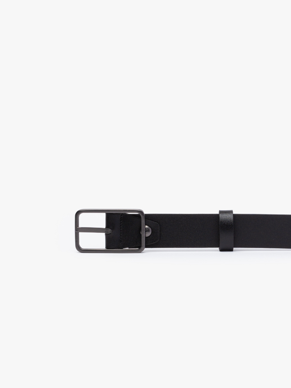 کمربند 3.5 سانت مشکی ساده S