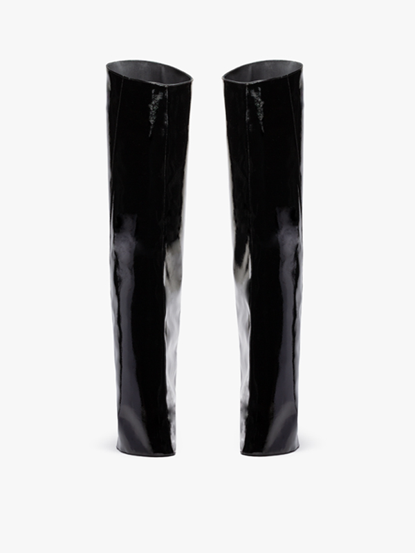 گتر ساق بالای زانو مشکی ورنی