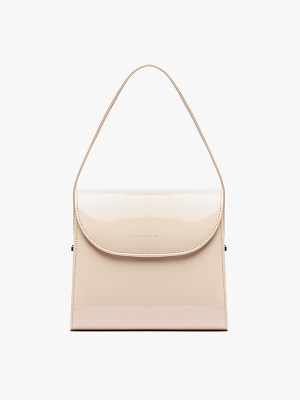 کیف زنانه دستی و دوشی ورنی استخوانی